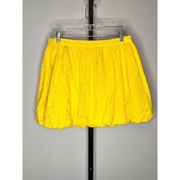 Lilly Pulitzer Leah Oversized Pinwheel Eye Mini Skirt Resort Yellow Women's 10 - Picture 5 of 9